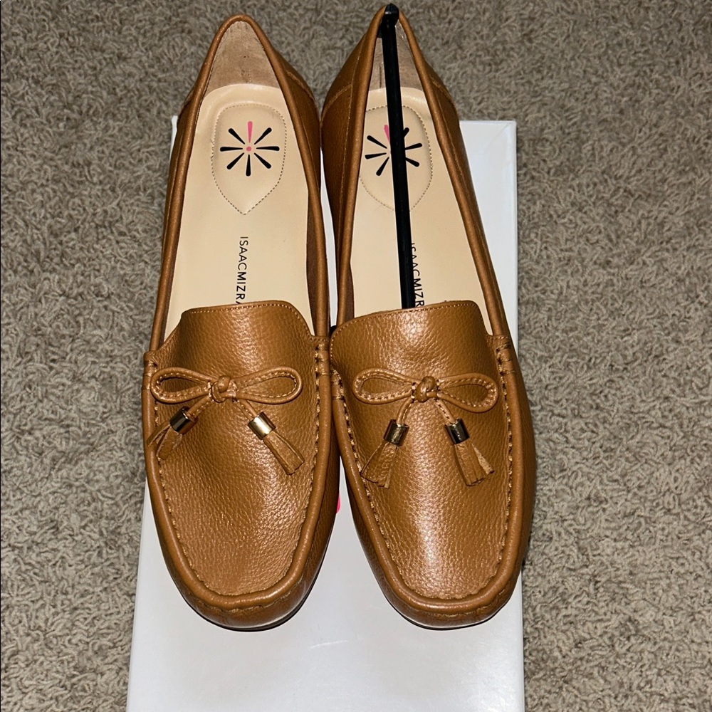 Isaac Mizrahi Brown Leather Loafers